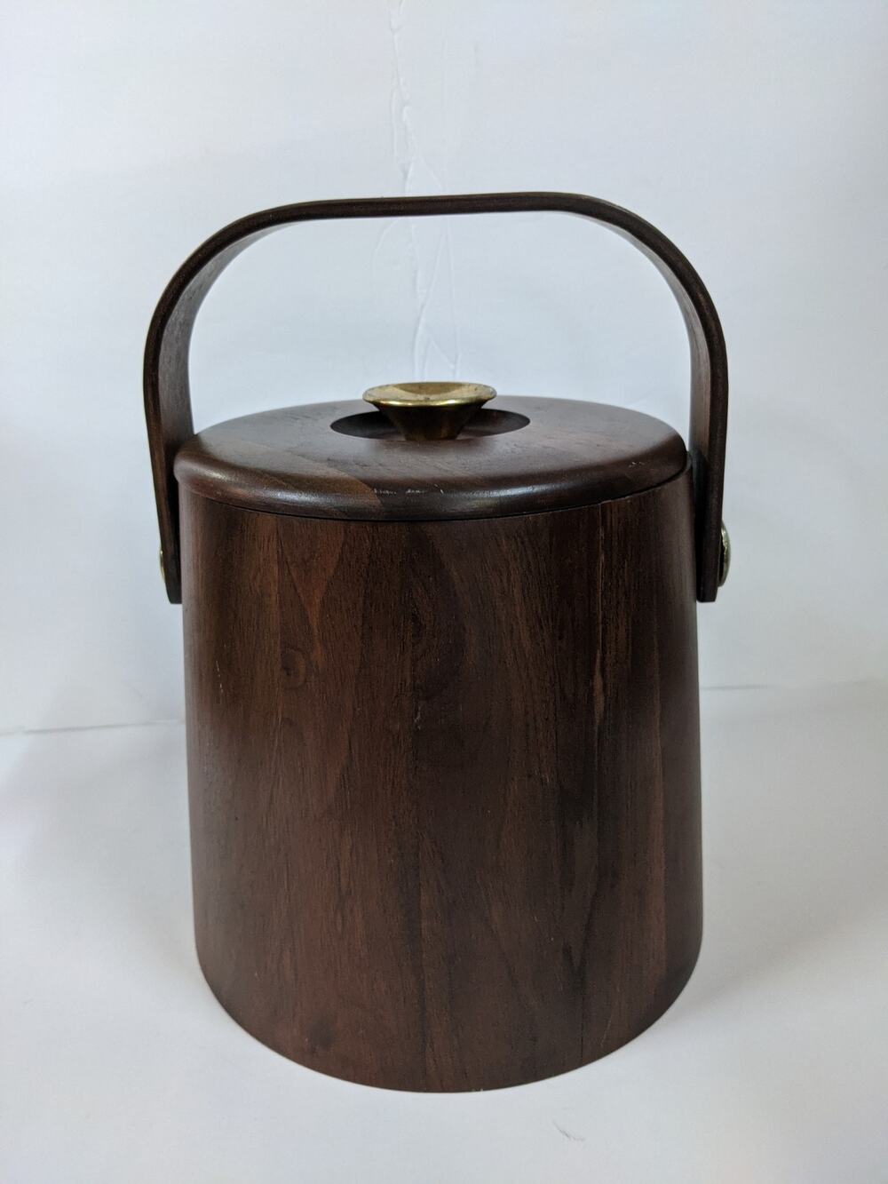 Midcentury modern Vermillion walnut ice box MCM with insert